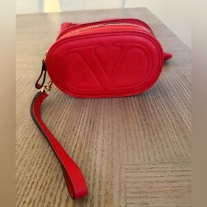 New Valentino Bold Red Wristlet Clutch